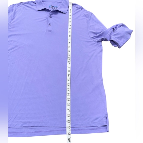 IBKUL Modern Fit Long Sleeve Polo UPF 50+ Quick Dry Mens XL Purple Golf Outdoor - Picture 5 of 13